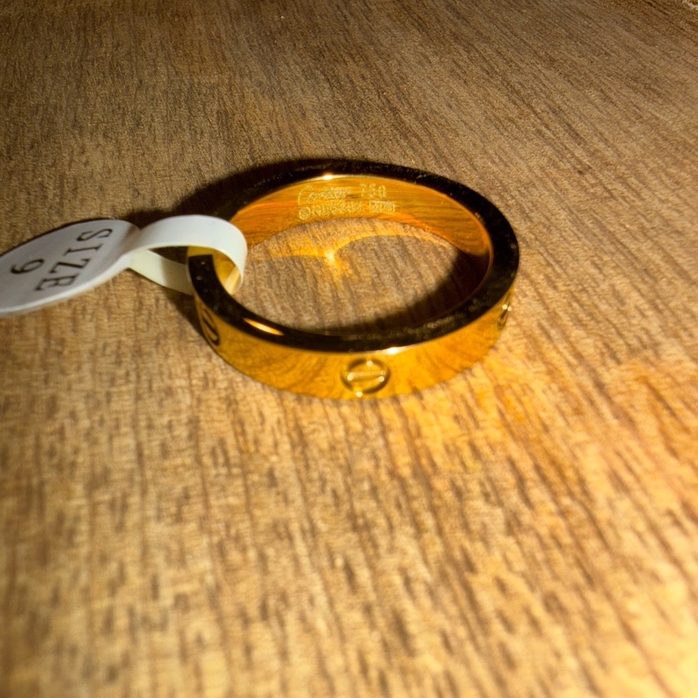 Gold Ring with Engraved Design
